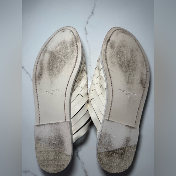 Tkees White Woven Slip-On Shoes Sz 9 - Picture 4 of 5